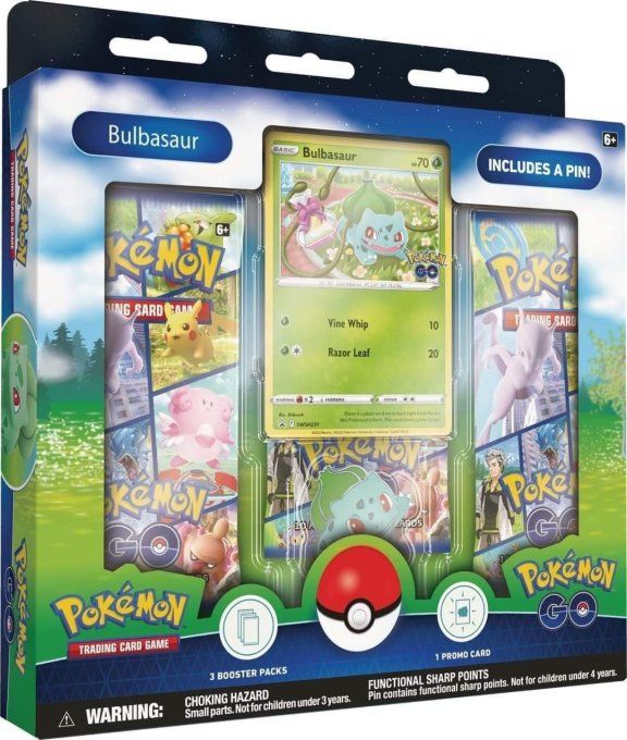 Coffret Pinbox Pokemon Go EB10.5 - Salameche, Carapuce et Bulbizarre - FR