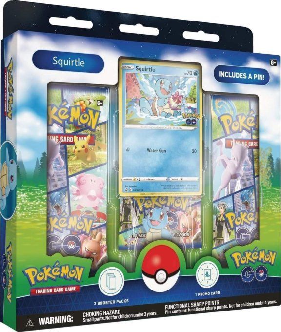 Coffret Pinbox Pokemon Go EB10.5 - Salameche, Carapuce et Bulbizarre - FR